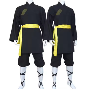 Kimono de karaté noir traditionnel - Design brodé sur les épaules pour l'entraînement - Product Image 1