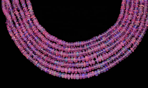 Perles de Rondelle lisse d'opale rose naturelle 3-4.5mm pour la fabrication de bijoux perles d'opale de Rondelle d'opale rose - Product Image 6