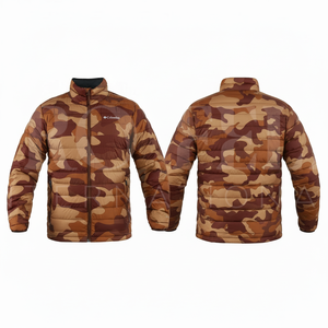 Veste matelassée légère et chaude pour l'hiver, motif camouflage personnalisé, coupe-vent, pour activités de plein air et usage quotidien - Product Image 3