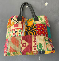 Sac à bandoulière en coton Kantha vintage traditionnel, sac fourre-tout artisanal cousu main, sac à main unique de style bohème
