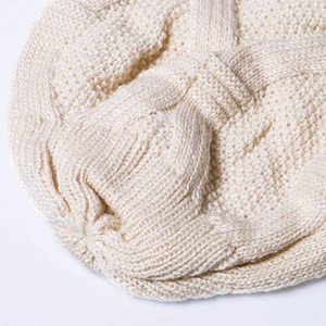 Unisex Knitted Beanie Hat Solid Color Ribbed Cuff Warm <b>Winter</b> <b>Cap</b> Casual Style 100% Acrylic Adult Size 56-58CM - Product Image 4