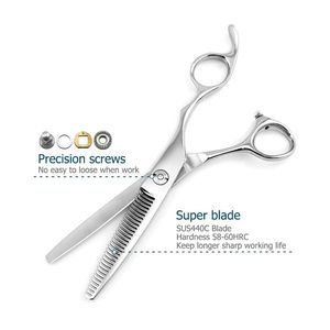 Professional Offset <b>Handle</b> Hair Thinning Scissors Stainless Steel Barber <b>Shears</b> Texturizing Scissors - Product Image 5