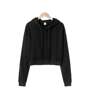 Sudaderas con capucha Crop Spring Mujer Ropa Sudaderas con capucha Señoras Crop Top Sudaderas con capucha Precio razonable Superventas Alta calidad - Product Image 6