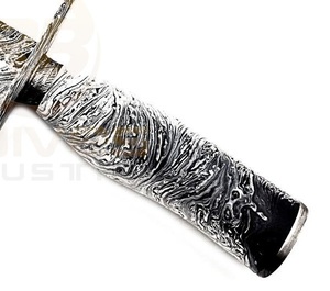 Cuchillo de Caza Personalizado de Alta Calidad, Acero de Damasco, OEM, DIY, Cuchillo de Supervivencia para Camping - Product Image 5