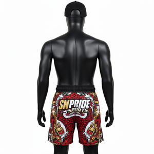 Shorts de karaté et de MMA en polyester + élasthanne, couleur personnalisée, légers, durables, confortables et respirants, prix de gros - Product Image 5