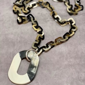 Natural Horn Link <b>Necklace</b> Handmade <b>Statement</b> Chain <b>Necklace</b> for Women Party Daily Wear - Product Image 6