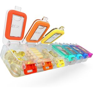 <b>Waterproof</b> 7-Day Weekly Pill Organizer Large Compartments for Big Vitamins Enhanced 1-Time-a-Day Pill <b>Box</b> for Convenient <b>Storage</b> - Product Image 1