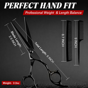 Kit professionnel de ciseaux de coiffure, ciseaux à cheveux de 6 pouces avec peigne - Product Image 3