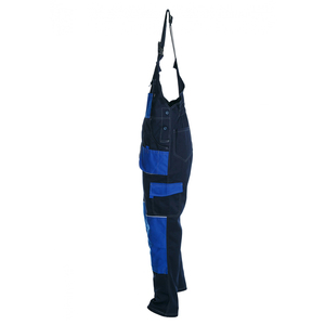 Peto de algodón para hombre, azul marino, ropa de trabajo, peto resistente a la abrasión con bolsillos tipo cargo, nuevo diseño de moda hip hop para hombre - Product Image 2