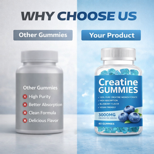Gummies de créatine de qualité supérieure, supplément alimentaire de qualité alimentaire, fabricant en gros OEM ODM sous marque privée - Product Image 4