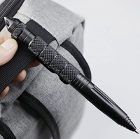 Stylo tactique en aluminium, outil de survie multifonctionnel EDC avec brise-vitre d'urgence en acier tungstène pour le camping en plein air