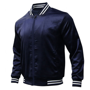 Veste universitaire d'hiver en satin personnalisée pour hommes, prix usine, vente en gros, col montant décontracté, motif uni, meilleure qualité, faible MOQ - Product Image 4