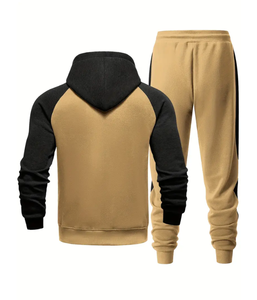 Color-block <b>Blank</b> Fleece <b>Weight</b> No String Fashionable Long Men's Fashion Oversize Cotton Pullover Hoodie Digital Printing - Product Image 2