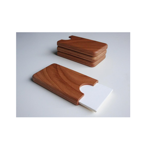 Acacia Wooden Square Modern Handmade Business Card Holder for Personalized Business Cards Place Cards & <b>Table</b> <b>Numbers</b> - Product Image 3