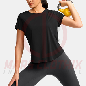 Camiseta Deportiva de Manga Corta para Mujer, Nueva Moda 2026, Proveedor Directo de Fábrica, Camisetas Deportivas de Compresión para Mujer - Product Image 3