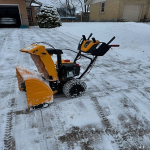 Machine à déneiger manuelle, mini balayeuse à neige multifonctionnelle à pression moyenne, souffleuse à neige pour rue, en acier inoxydable et alliage d'aluminium - Product Image 1