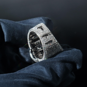 Anillo Diplomat Eagle con Diamante Moissanite, Plata 925, Estilo Hip Hop - Product Image 4