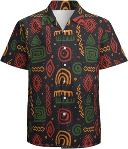 Chemise multicolore pour homme à manches courtes, imprimé tropical hawaïen, décontractée, boutonnée, pour l'été, motif floral, idéale pour les vacances - Product Image 5