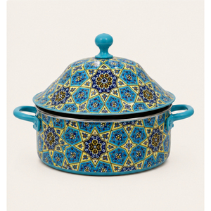 Casserole de luxe en émail imprimé arabe, marmite isotherme à double paroi en acier inoxydable, ensemble de cuisson pour le Moyen-Orient - Product Image 5