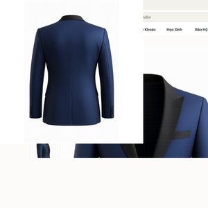 Men's Tuxedo <b>Blazer</b> Peak Lapel Formal Suit Jacket - Product Image 4