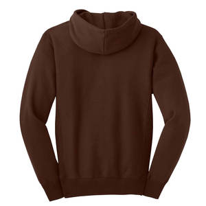 Mens Solid Brown Heavyweight Fleece Pullover <b>Hoodie</b> Long Sleeve Kangaroo Pocket Sweatshirt OEM ODM Wholesale Apparel - Product Image 3