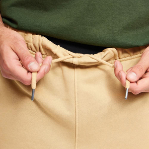 Shorts en coton uni pour homme, taille mi-haute, fermeture élastique, style décontracté, beige - Product Image 6