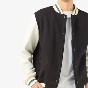 Chaqueta de béisbol con parche de chenilla con logo personalizado de Custom Street Wear, chaqueta varsity de béisbol para hombre, cálida para invierno, en venta en línea. - Product Image 6