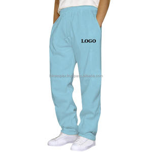 Pantalones de chándal de cintura alta de lona elásticos y cómodos para hombre, pantalones de uso diario con cintura elástica y bolsillos con cremallera, talla XL - Product Image 3