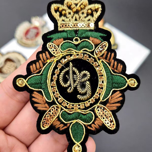 New Arrival Heavy Duty Custom Twill Fabric Handmade Embroidered <b>Badges</b> Iron-On Round Most Popular Sale - Product Image 1