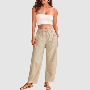 Premium Womens Trouser <b>Pant</b> High Waist Straight Leg Casual Office Wear Comfortable Stretch Fabric Fashion Bottoms for Daily Wear - Product Image 1