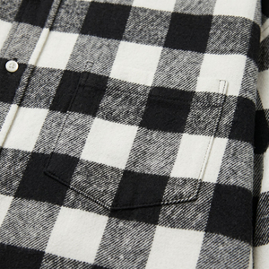Chemise de Travail en Flanelle de Laine de Haute Qualité avec Logo Personnalisé, Fabrication OEM, Manches Longues, Chemise à Carreaux pour Hommes - Product Image 4