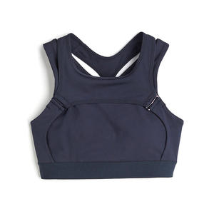 High Support Seamless Sports Bra Custom Fitness Yoga Gym Workout Wear With-Palin Zipper Wholesale Plain Running Bra - Product Image 1
