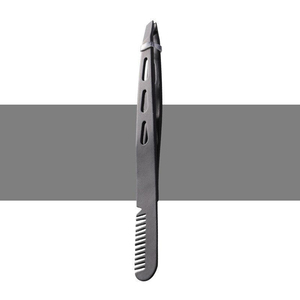 Pinzas de Precisión para Cejas de Uso Profesional, de Acero Inoxidable Premium con Punta Inclinada y Peine, Logotipo Personalizado - Product Image 4