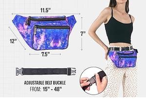 Sac banane RABUSH SPORTS en cuir véritable pour homme et femme, design personnalisé à paillettes, capacité 50-70L, randonnée, escalade, téléphone portable - Product Image 5