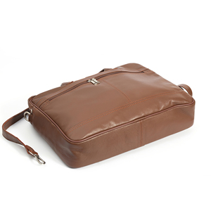 Premium Quality Full Grain Calf Leather Vintage Large Capacity Soft Unisex Office Laptop <b>Bag</b> Multi Compartment - Product Image 3