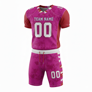 Conjunto Personalizable de Uniforme de Fútbol Americano con Camiseta y Pantalones Cortos con Posición para Logotipo Frontal - Product Image 3