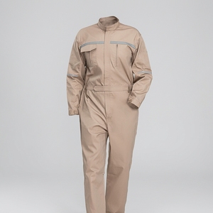Combinaison de travail bleu marine pour hommes avec bandes réfléchissantes argentées, uniforme de sécurité à manches longues - Product Image 3