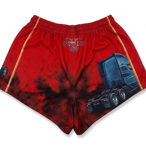 Pantalones Cortos de Fútbol Personalizados con Sublimación, Bolsillos con Cierre, Cintura Elástica de Poliéster, para Rugby y Fútbol Australiano - Product Image 2