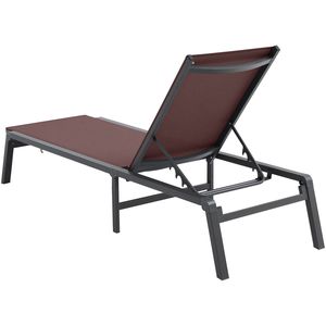 Sdraio da Patio in Alluminio Regolabile a 5 Posizioni, Chaise Longue Pieghevole per Bordo Piscina - Product Image 1