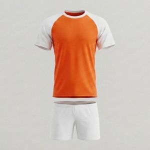 Conjunto de Uniforme de Fútbol de Alta Calidad para Hombre, Jersey y Pantalones Cortos de Poliéster, Ropa Deportiva Ligera y Transpirable, Nombre del Equipo Personalizado en la Parte Delantera, Secado Rápido - Product Image 1