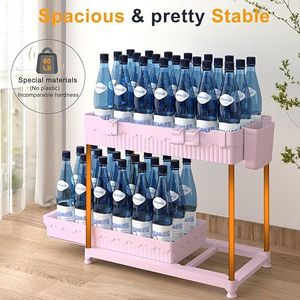 Set di 3 Cassetti e Carrelli Portaoggetti in Plastica a 2 Livelli, Organizzatori per Lavello di Cucina e Bagno, Cassetti Scorrevoli per Facile Organizzazione - Product Image 2