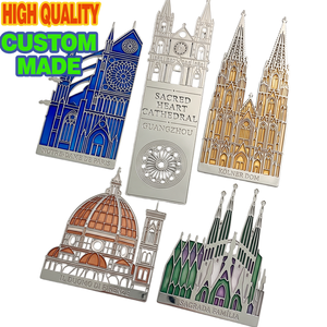 Marque-page en métal émaillé souple exquis, motif Cœur Sacré Cathédrale, pour collection d'art, cadeau culturel créatif haut de gamme 2026 - Product Image 2