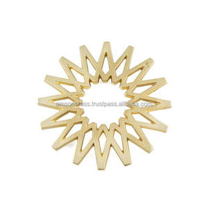 Salvamanteles de latón y Metal, salvamanteles decorativos de mesa, salvamanteles de Metal de diseño creativo para decoración de Hotel y hogar, Mesa - Product Image 1