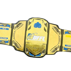 Ceinture de champion BFFL personnalisable jaune et bleue, trophée de football fantastique, ceintures sportives de grandes marques pour les fans - Product Image 5