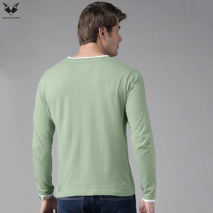 Camisetas Duraderas de Manga Larga para Hombre, Directamente del Fabricante en Pakistán, Camiseta de Algodón a Rayas Casual de Manga Larga de Alta Calidad - Product Image 3