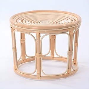 Rattan <b>stools</b> for <b>bar</b> kitchen island eco-friendly cane ottoman <b>stool</b> wholesale natural furniture - Product Image 1