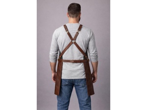Delantal de Cuero Clásico de Alta Calidad, Ajustable y Cómodo, sin Mangas, con Múltiples Bolsillos, Reutilizable para Cocinar, Traje de Trabajo - Product Image 5