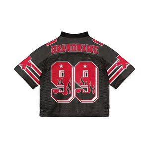 เสื้อฟุตบอลอเมริกันแบบมีช่องระบายอากาศ พิมพ์ลายแบบซับลิเมชั่น คอวี สายคู่ สำหรับผู้ใหญ่ทุกเพศทุกวัย ใส่ได้ทุกฤดู พร้อมปักชื่อและหมายเลขตามสั่ง - Product Image 3