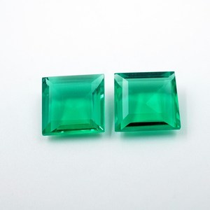 Par de Esmeraldas Cultivadas en Laboratorio, Corte Rondelle (3.25ct 8x8mm) (2 Piezas) HAYAAT GEMS HG-145 de Rajasthan - Product Image 5