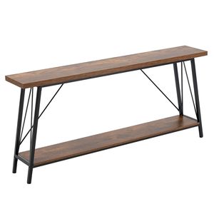 Consolle stretta da ingresso da 70,9 pollici a 2 livelli, tavolo sottile da corridoio per divano, per uso alberghiero - Product Image 1